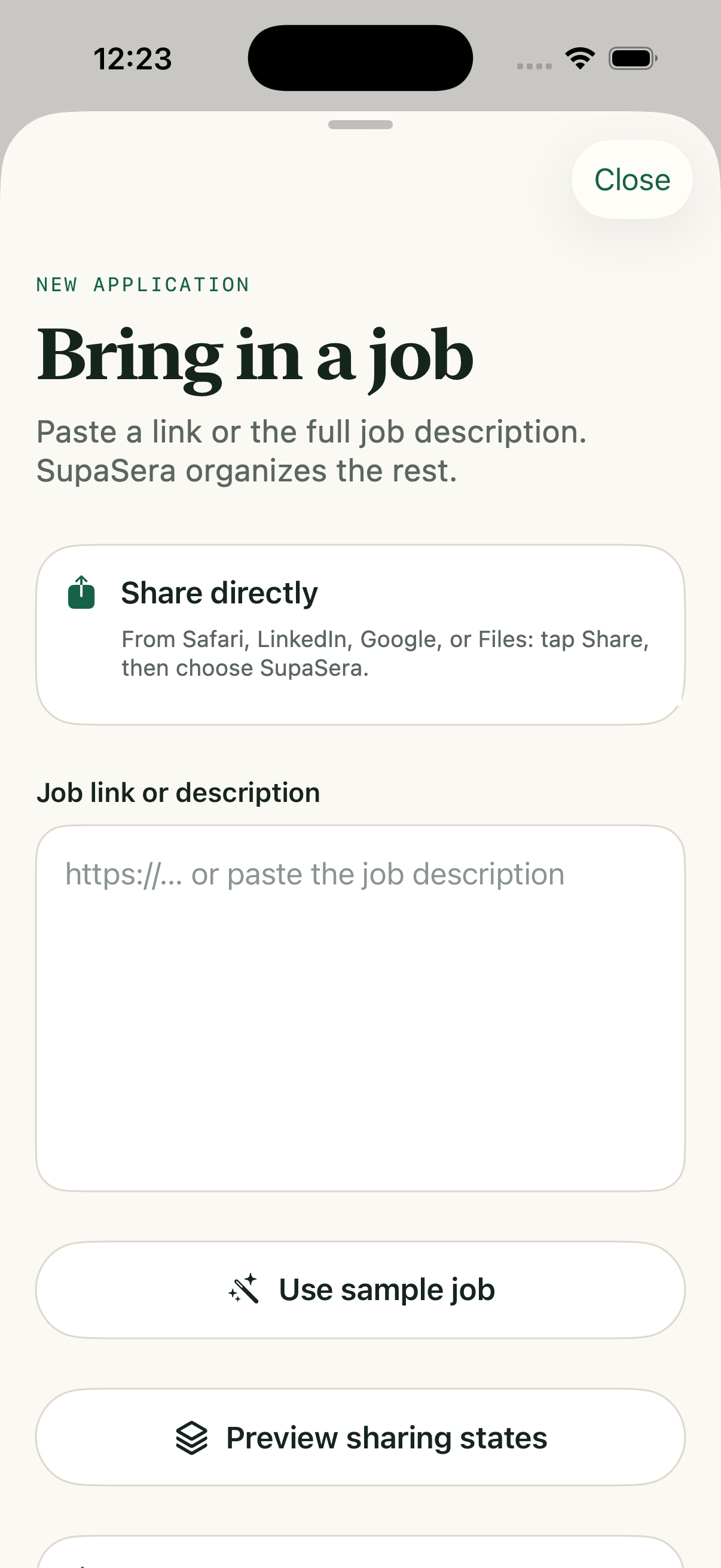 Job capture
